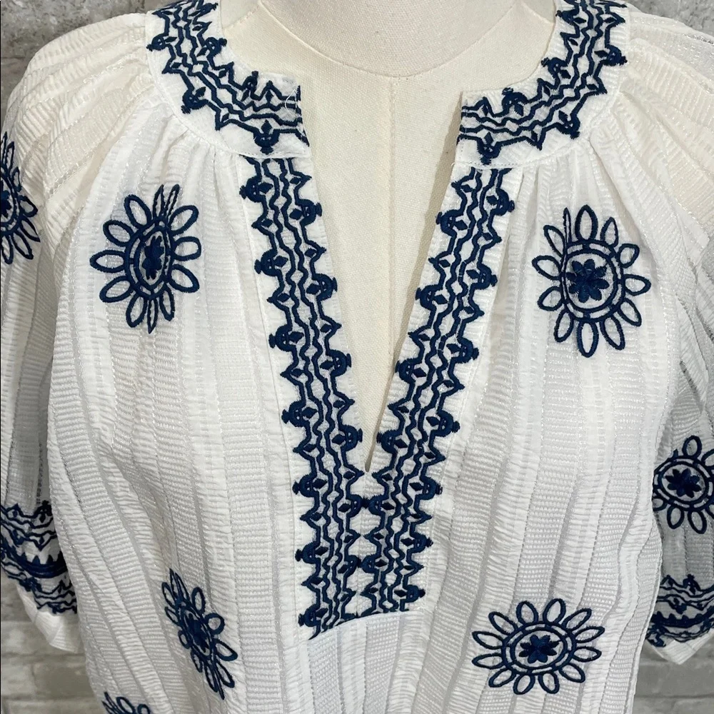 THML Yacht Club Chic Embroidered Top - Picture 2 of 7